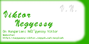 viktor negyessy business card